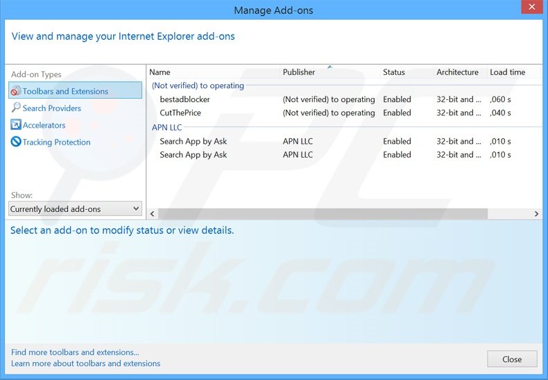 Verwijder de iVIDI advertenties uit Internet Explorer stap 2