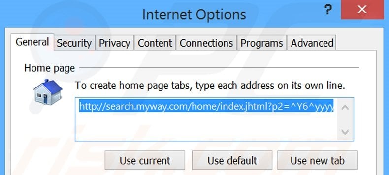 Verwijder search.myway.com als startpagina in Internet Explorer