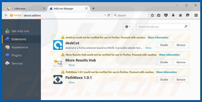 Verwijder de Advanced ScreenSnapshot advertenties uit Mozilla Firefox stap 2