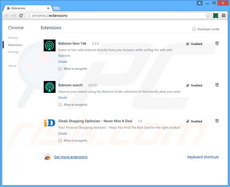 Verwijder de FunFeedr advertenties uit Google Chrome stap 2