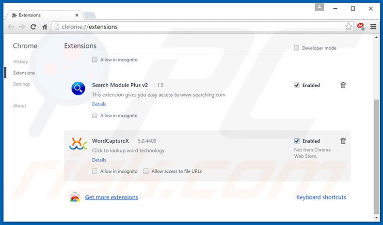 Verwijder de KeyStream advertenties uit Google Chrome stap 2