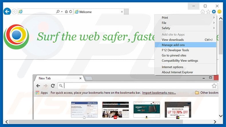 Verwijder de MyBrowser advertenties uit Internet Explorer stap 1