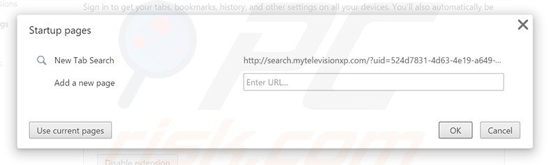 Verwijder search.mytelevisionxp.com als startpagina in Google Chrome