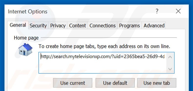 Verwijder search.mytelevisionxp.com als startpagina in Internet Explorer