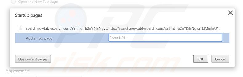 Verwijder search.newtabtvsearch.com als startpagina in Google Chrome