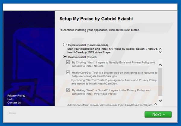 Misleidende software installer verspreidt Note-up adware