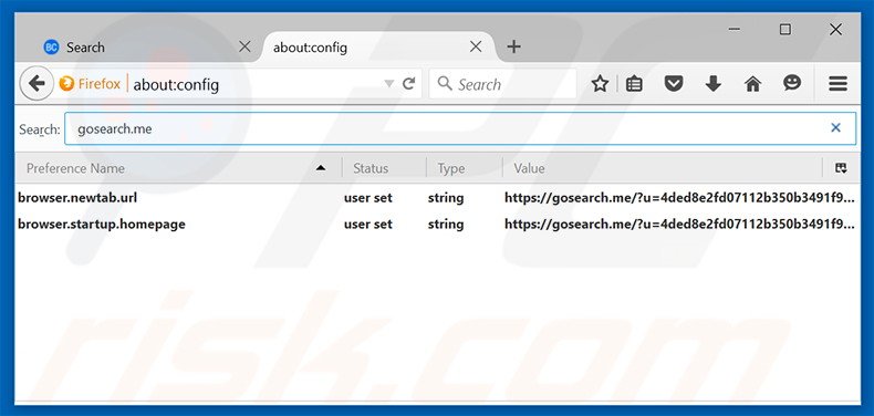 Verwijder search.bitcro.com als standaard zoekmachina uit Mozilla Firefox