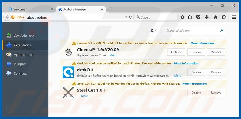Verwijder de SmartPurple advertenties uit Mozilla Firefox stap 2