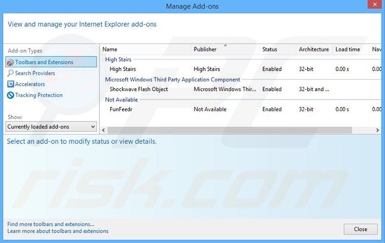Verwijder de Treasure Track advertenties uit Internet Explorer stap 2