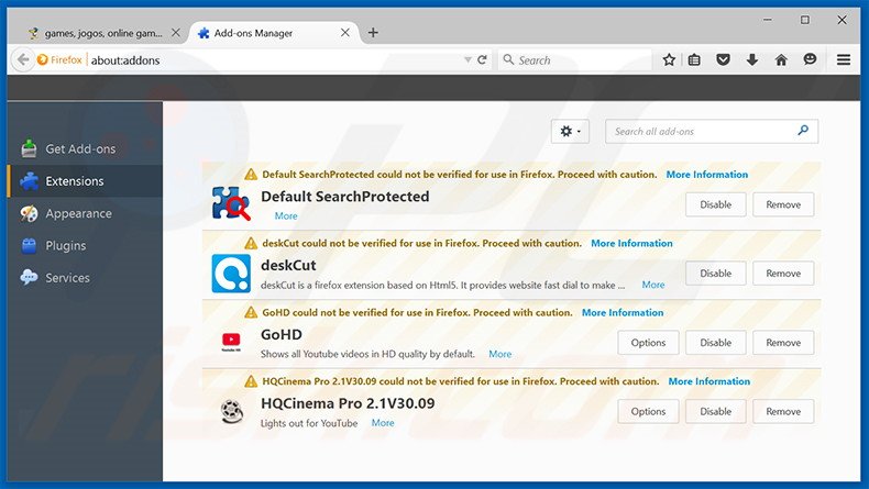 Verwijder de Vital Browser Helper advertenties uit Mozilla Firefox stap 2