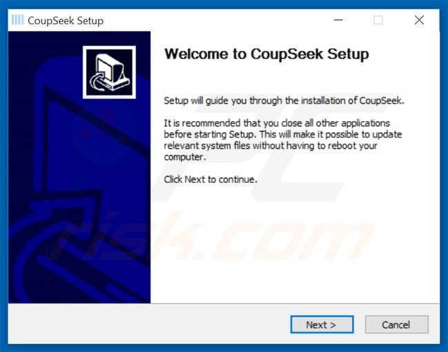 coupseek adware installer configuratie