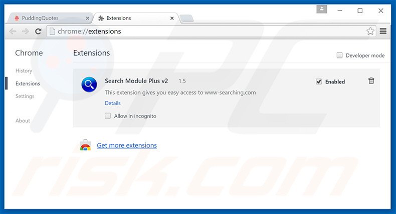Verwijder de Loot Find advertenties uit Google Chrome stap 2