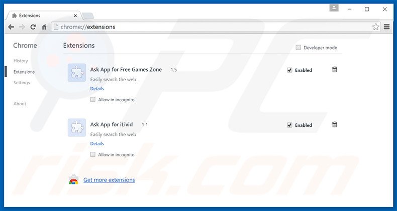 Verwijder de Outrageous Deal advertenties uit Google Chrome stap 2