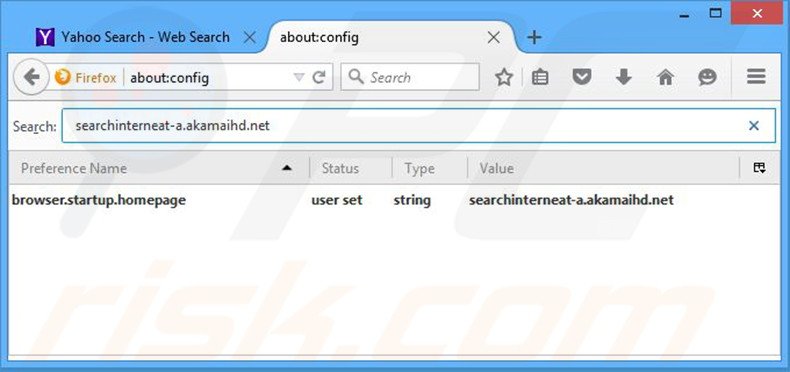 Verwijder searchinterneat-a.akamaihd.net als standaard zoekmachine in Mozilla Firefox
