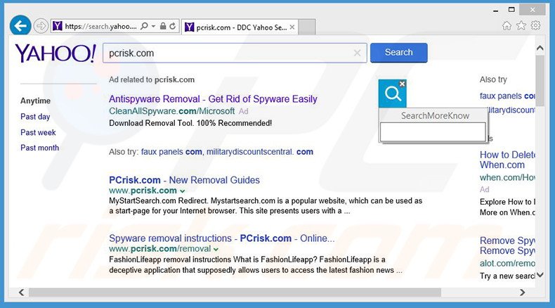 Browser doorverwijzingen veroorzaakt door de Search Know adware