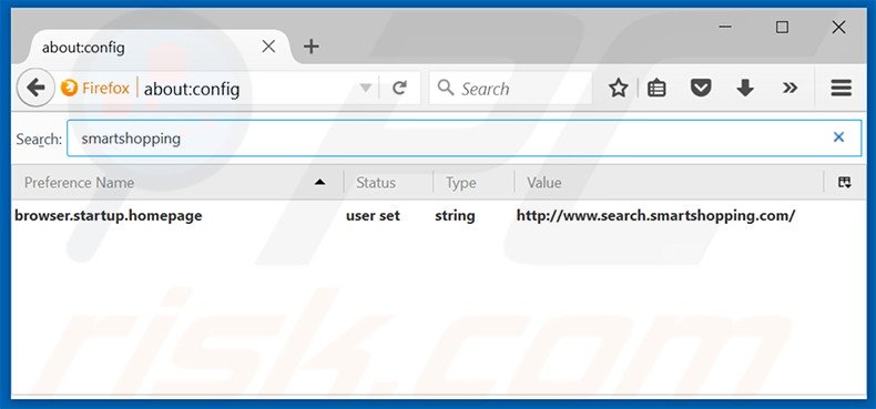 Verwijder search.smartshopping.com als standaard zoekmachine in Mozilla Firefox