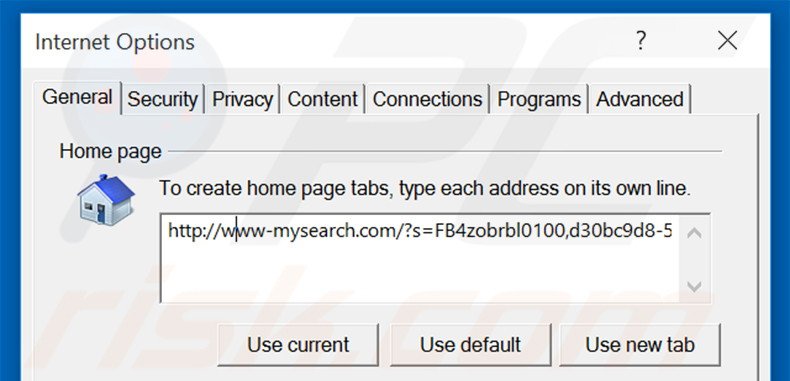 Verwijder www-mysearch.com als startpagina in Internet Explorer