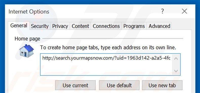 Verwijder search.yourmapsnow.com uit Internet Explorer startpagina
