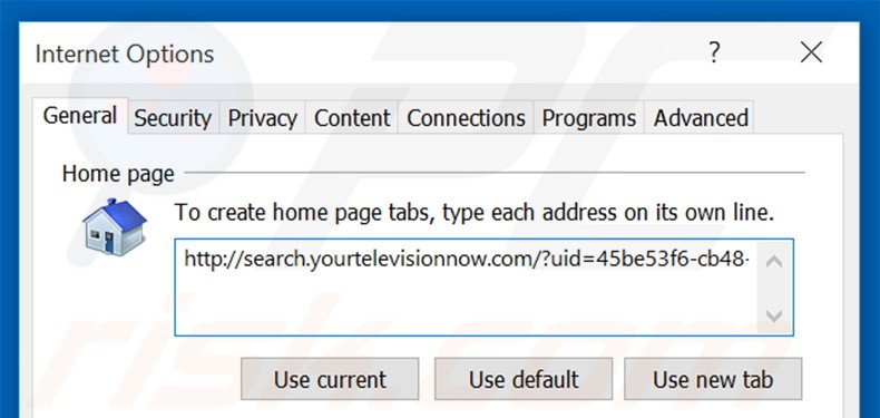 Verwijder search.yourtelevisionnow.com als startpagina in Internet Explorer