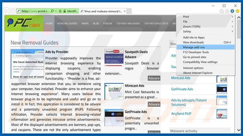 Verwijder Chromium advertenties uit Internet Explorer stap 1