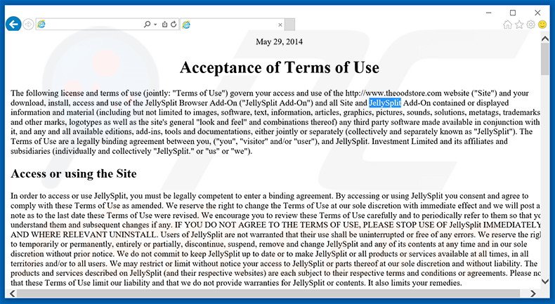JellySplit adware