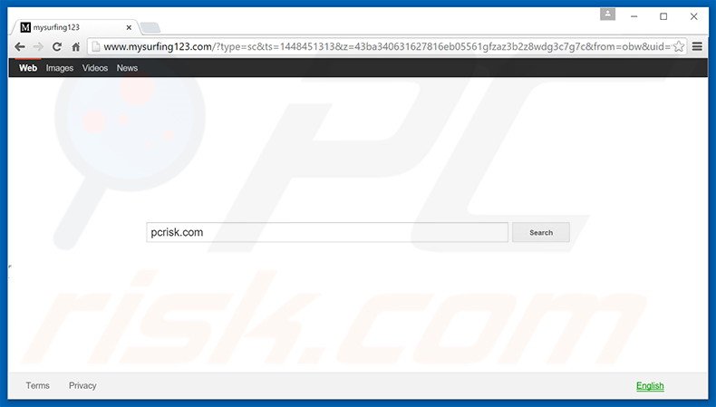 mysurfing123.com browser hijacker