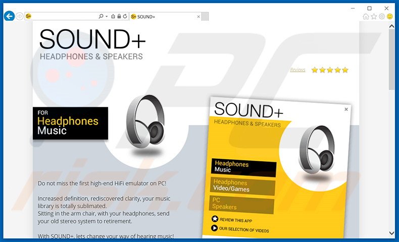 Sound+ adware