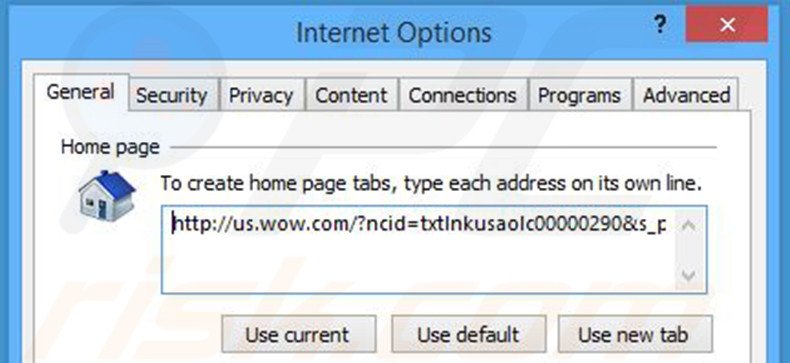 Verwijder wow.com als startpagina in Internet Explorer