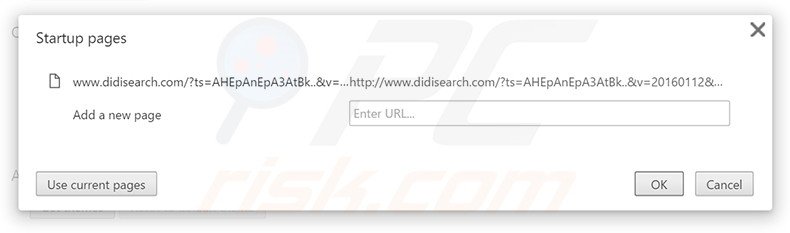 Verwijder didisearch.com als startpagina in Google Chrome