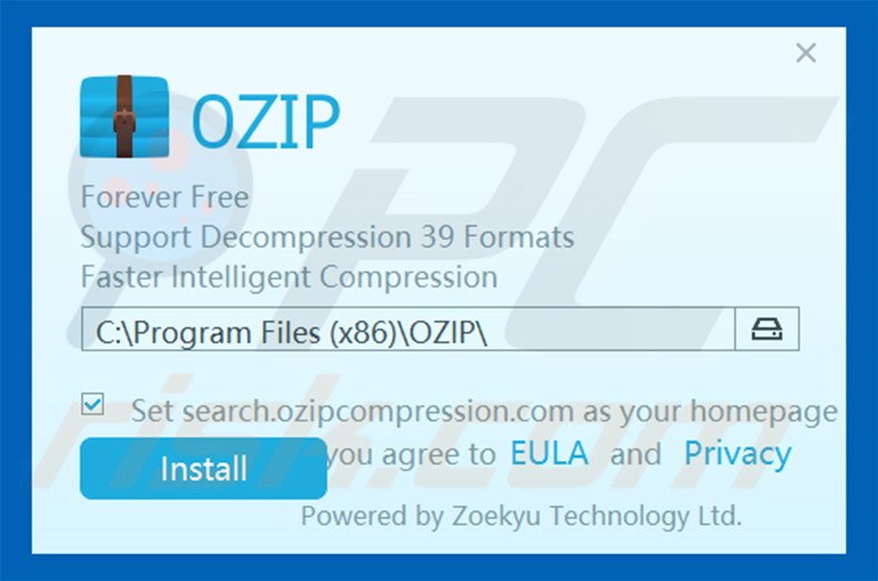 Official OZIP installatie setup