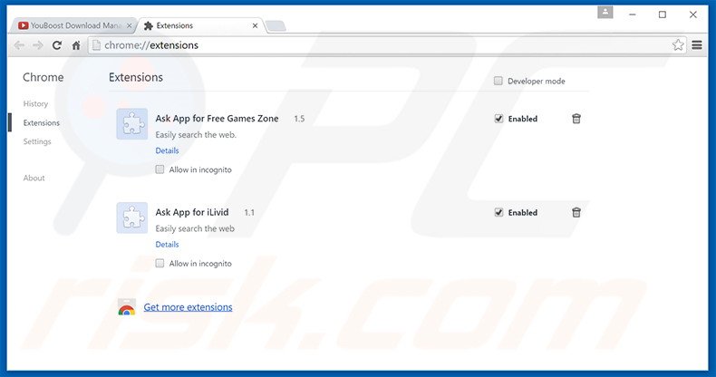 Verwijder aan search2000s.com gerelateerde Google Chrome extensies