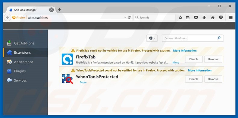Verwijder de Shopswell advertenties uit Mozilla Firefox stap 2