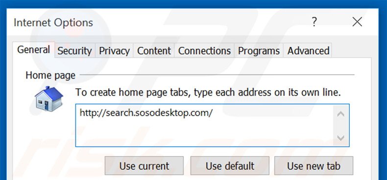 Verwijder search.sosodesktop.com als startpagina in Internet Explorer