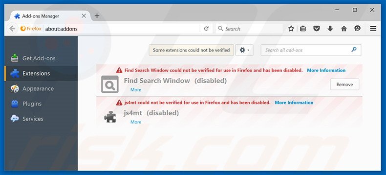 Verwijder de Browseextended advertenties uit Mozilla Firefox stap 2