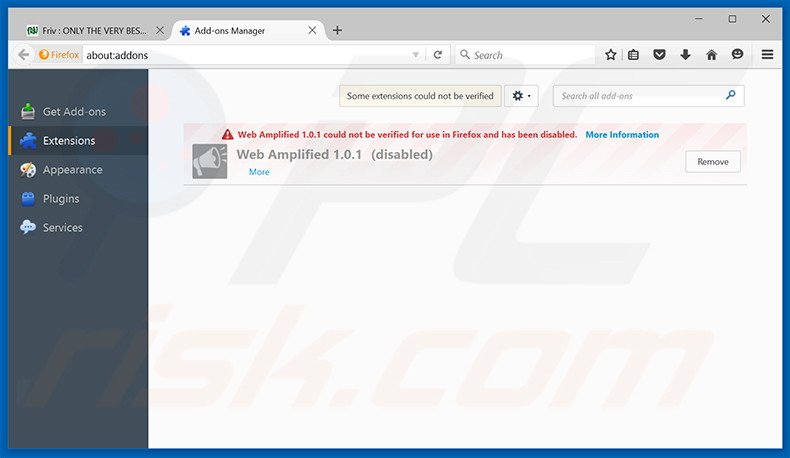 Verwijder de Friv Launcher advertenties uit Mozilla Firefox stap 2