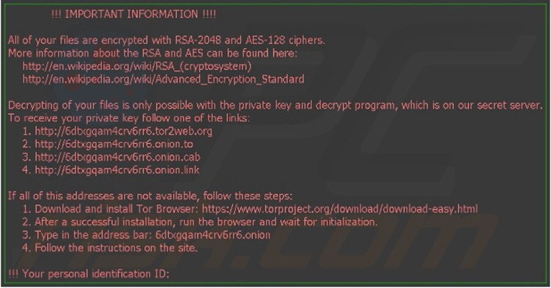 Locky ontsleutelingsinstructies