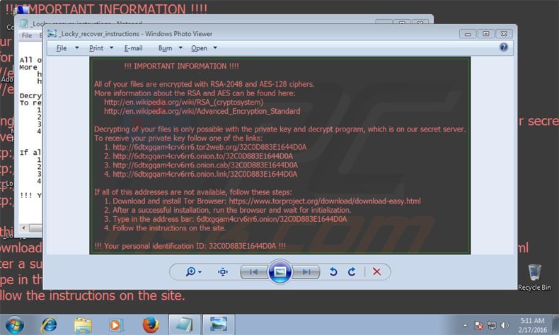 locky ransomware valt de computer van slachtoffers aan