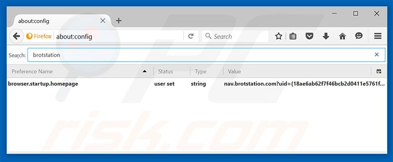Verwijder nav.brotstation.com als standaard zoekmachine in Mozilla Firefox