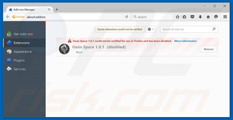 Verwijder aan blpsearch.com gerelateerde Mozilla Firefox extensies