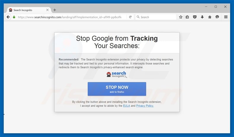 website promoot de searchincognito.com browser hijacker