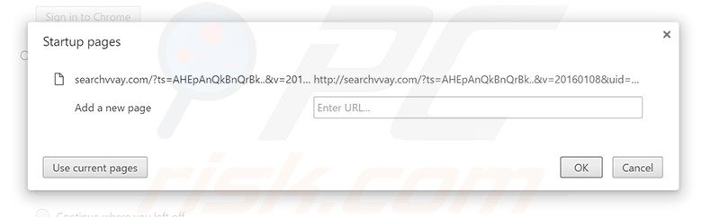 Verwijder searchvvay.com als startpagina in Google Chrome