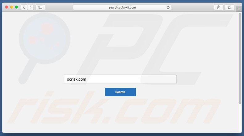 search.cubokit.com browserkaper op een Mac computer