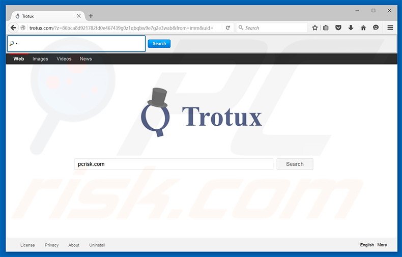 trotux.com browser hijacker