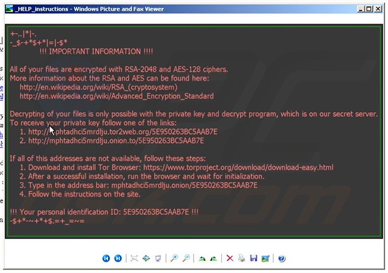 Zepto ransomware BMP-bestand