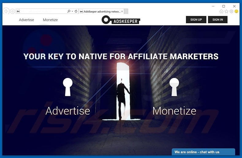 AdsKeeper advertentienetwerk website