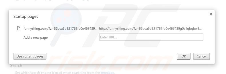 Verwijder funnysiting.com als startpagina in Google Chrome