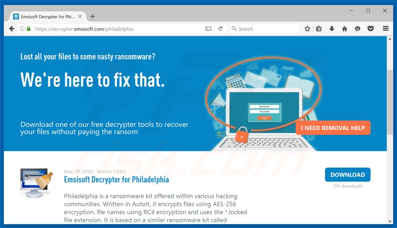 philadelphia ransomware decryptor