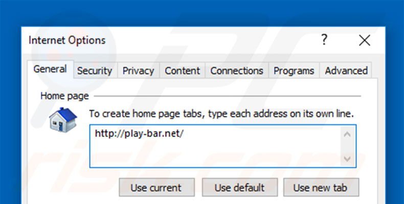 Verwijder play-bar.net als startpagina in Internet Explorer