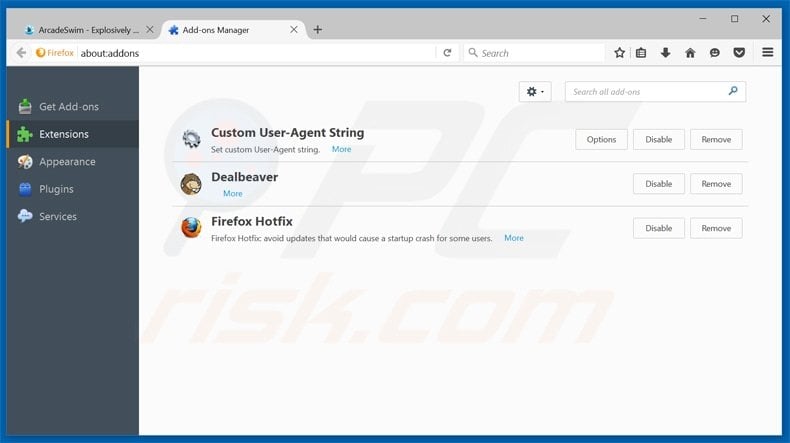 Verwijder de save serp now adware uit Mozilla Firefox stap 2