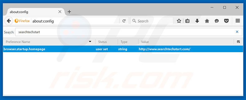 Verwijder searchtechstart.com als standaard zoekmachine in Mozilla Firefox